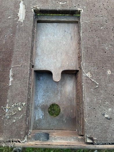 Old folding card table