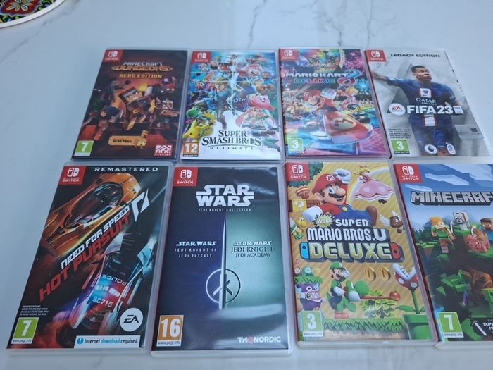 Nintendo Console Bundle including 8 games