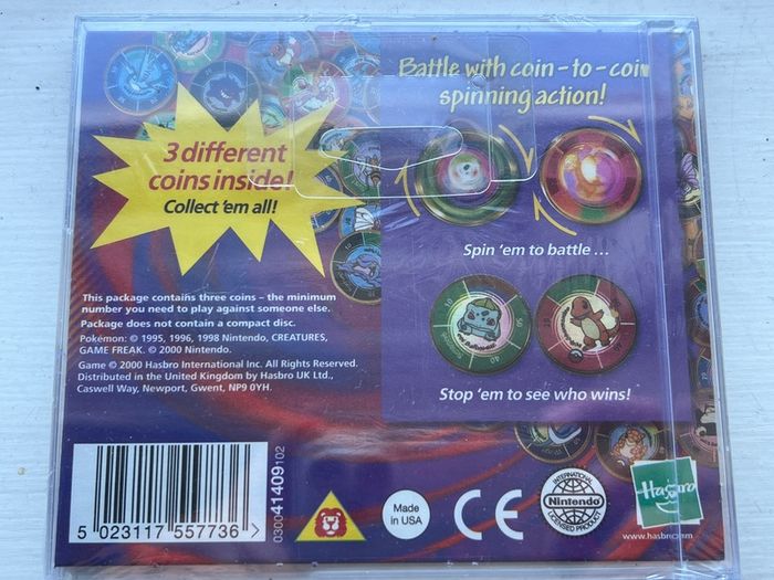 Pokemon 2000 Battling Coin Game Sealed box