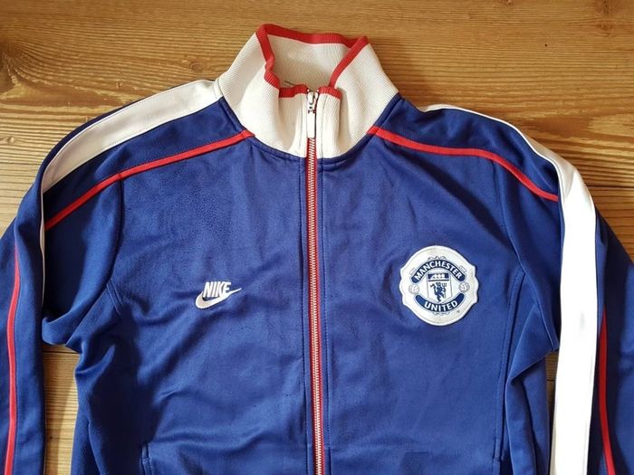 Vintage Retro Nike Zipper Jumper Manchester United football soccer Size M