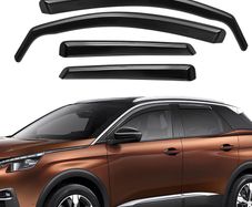 4 PCS Wind Deflectors, Rain Guards Window Visor Left & Right Compatible with Peugeot 3008 MK2 5-door 2017-2023 Rain Shield Shade Replacement