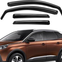 4 PCS Wind Deflectors, Rain Guards Window Visor Left & Right Compatible with Peugeot 3008 MK2 5-door 2017-2023 Rain Shield Shade Replacement