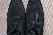 New River Island, Suede Mens leather shoes, Black , new with price , size EU 43, UK 9