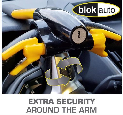 Blokauto Car Steering Wheel Dashboard Anti-Theft Bar, Universal