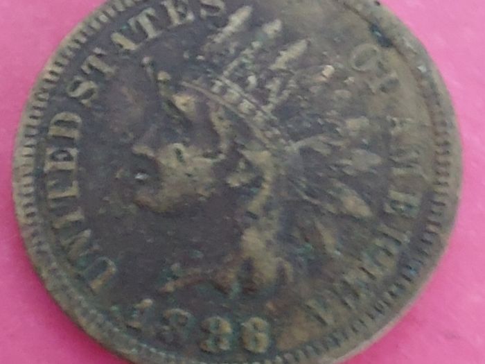 1886 American Indian head One Cent coin