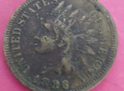 1886 American Indian head One Cent coin