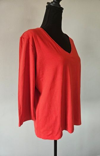 Beautiful 3/4 coral orange sleeve top size 14