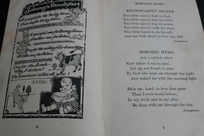 Stories for Little Children // 1920 Hardback // The Kindergarten Children's Hour // Children's Stories and Poems , Songs, plays, Vol 1