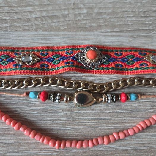 Multi-strand bohemian cuff bracelet