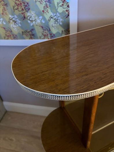 Vintage Mid-Century Cocktail / Drinks Cabinet Glass/ Wood Bar Display (1950s/60s)
