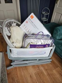 Snuzpod 3, Stokke Tripp Trapp Newborn Seat, Clevamama feeding pillow