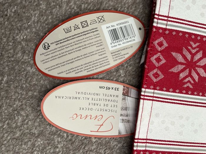 christmas place mat, 4 total