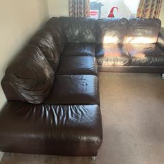 Leather L Shaped Couch