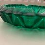 Mid Century Emerald Green Glass Ashtray Trinket Dish 1960s Image 3