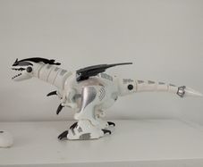 Toy dinosaur robot with controller