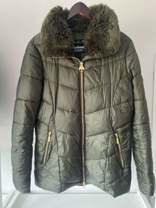 Barbour Nurburg Chevron Jacket -  Down Quilt - Green