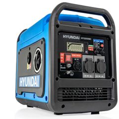 Hyundai 3200W / 3.2kW Petrol Inverter Generator, Pure Sine Wave Output, Lightweight, Quiet with Electric Start
