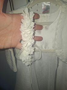 Monsoon Christening dress, headband and Cardigan