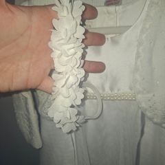 Monsoon Christening dress, headband and Cardigan