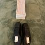 NEW Black Suede Flats / Ballerina Pumps with gold stud detail - Size 39 / Size 6 Image 6