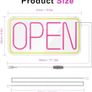 Neon Open Signs, 16.5x 9 Ultra Bright Open Sign, Neon Open Sign with ON/OFF Switch, Electric Light Up Sign for Shop, Stores, Salons, Parties, Window, Restaurant (Pink&Yellow) Image 2