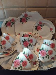 A Selection Of Vintage 21piece  Tea Sets