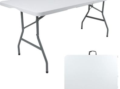 Heavy Duty Plastic Outdoor Folding Picnic Table 6FT/180CM, table for markets NEW