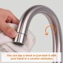 Kitchen Sink Taps Mixer with Single Lever High Arc 360 Swivel, Stainless Steel Kitchen Mixer Taps 1 hole with Chrome Finish, Classic Design[Energy Class A+] Image 6