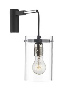 2 x David Hunt Black and Clear Wall Lights
