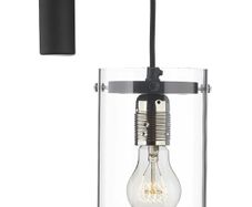 2 x David Hunt Black and Clear Wall Lights