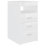 Desk High Gloss White 140x50x76 cm Chipboard Image 3