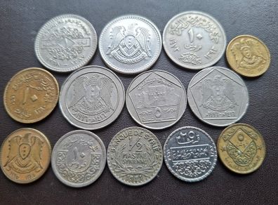 Syria. Lot of 13 coins (1921-1996)