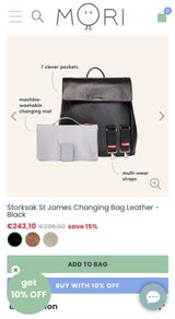 StorkSak St James leather Changing Bag