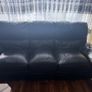 Black Leather  Sofa Suite Image 3