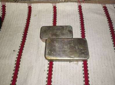 Vintage fly fishing tins