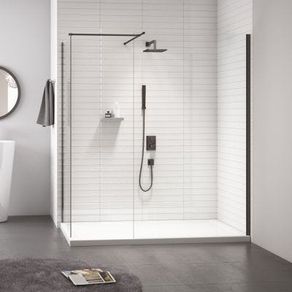 Merlyn Black Frameless Shower Wall 1200mm BNIB