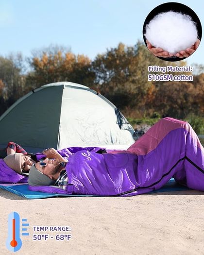 NEW SALE | Sleeping Bag Camping Sleep Bags: Sportneer Warm Sleeping Bags for Single Adults 3-4 Season Waterproof Lightweight Large Ultralight suit for Adult Man Fishing Travel Outdoor