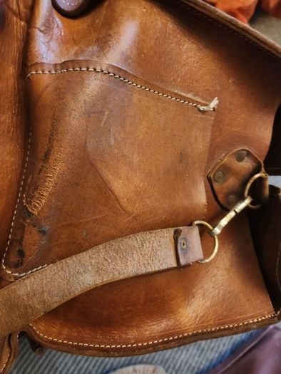 Large heavy duty leather bags plus briefcase.