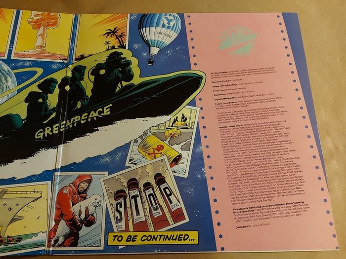 Rainbow Warriors - Greenpeace Benefit Double Vinyl Album - U2 Gabriel Sting Inxs Rem Lou Reed + Others