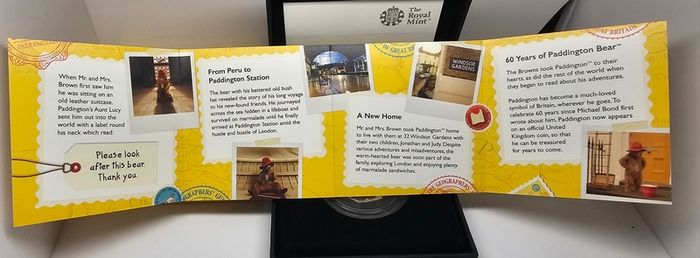 Royal Mint 2018 Silver Proof 50p Fifty Pence Paddington at the Station Coin in Original Holder with COA
