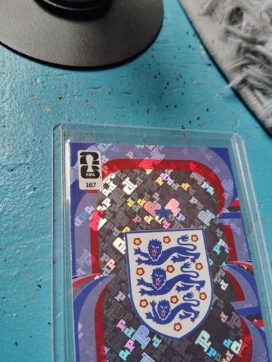 England Emblem Panini world cup card