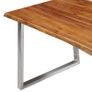 3 Piece Dining Set Solid Acacia Wood Brown Image 7