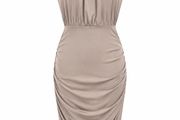 AX Ruched High Neck Dress