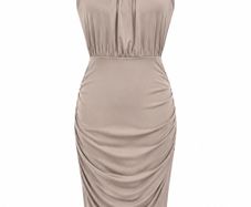 AX Ruched High Neck Dress