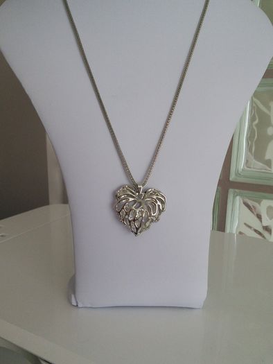 Crystal Rhinestone Hollow Heart Pendant