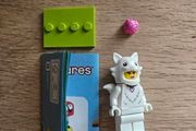 lego fluffy cat costume fan, collectible series 28