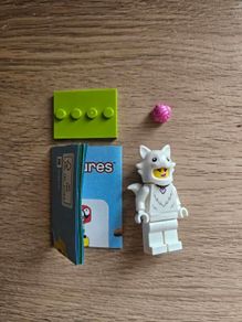 lego fluffy cat costume fan, collectible series 28