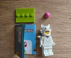 lego fluffy cat costume fan, collectible series 28