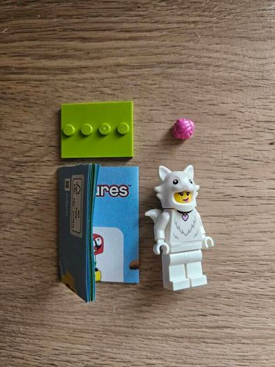 lego fluffy cat costume fan, collectible series 28