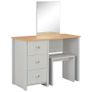 Dressing Table with Mirror and Stool Grey 104x45x131 cm Image 4